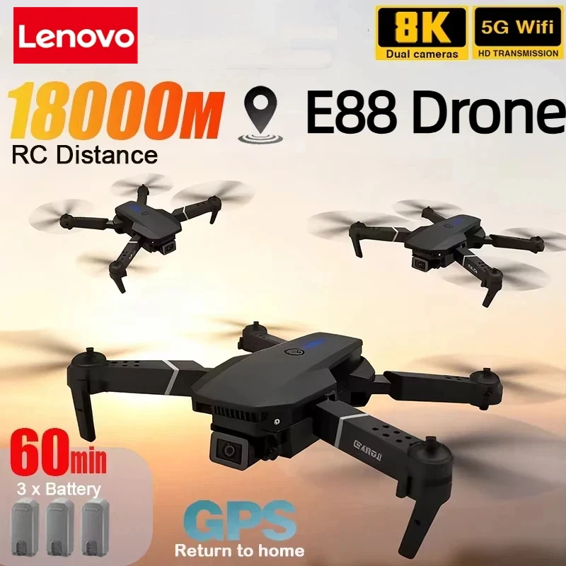 Drone E88 Rc Quadcopter - لينوفو جديد E88 Pro WIFI FPV