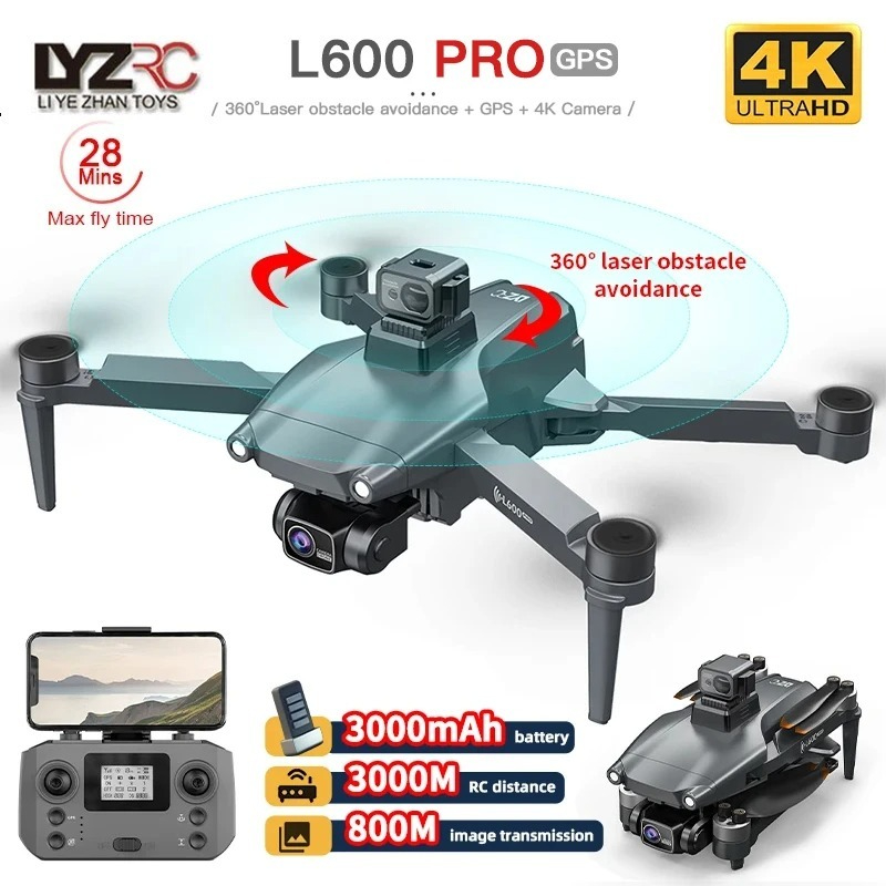 L600 PRO RC Drone 4K HD كاميرا - مراجعة Drone Vs Rc Helicopter وسعره