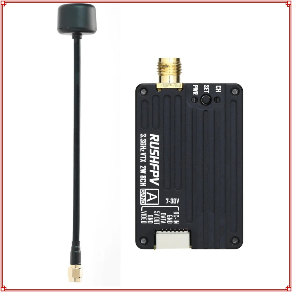 جهاز إرسال RUSHFPV 3.3G 2W VTX - مراجعة Drone Rc Receiver And Transmitter وسعره