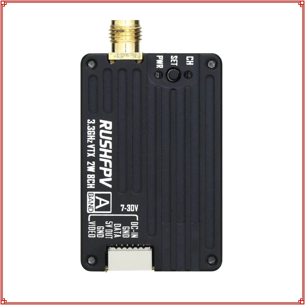 جهاز إرسال RUSHFPV 3.3G 2W VTX - مراجعة Drone Rc Receiver And Transmitter وسعره