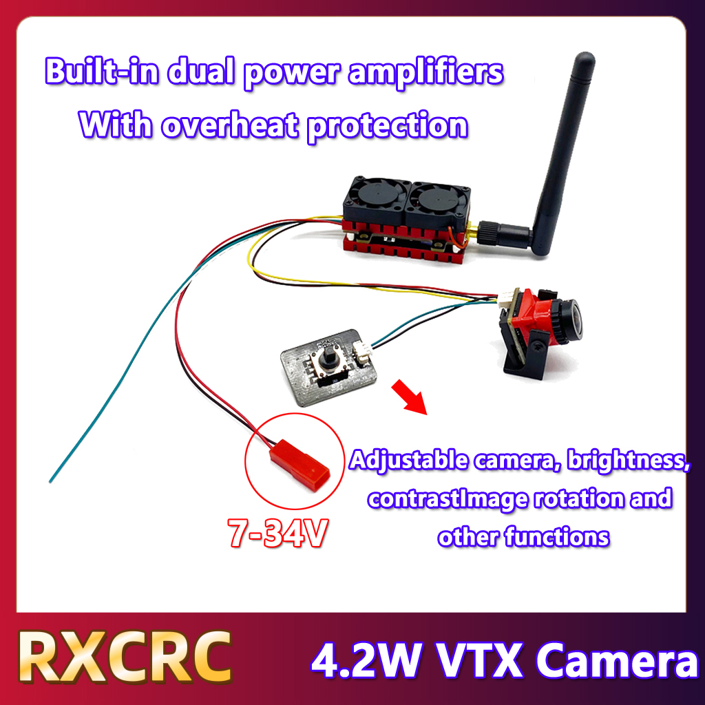 RXCRC 5.8G 48CH 4.2W عالية الط - مراجعة Drone Rc Receiver And Transmitter وسعره