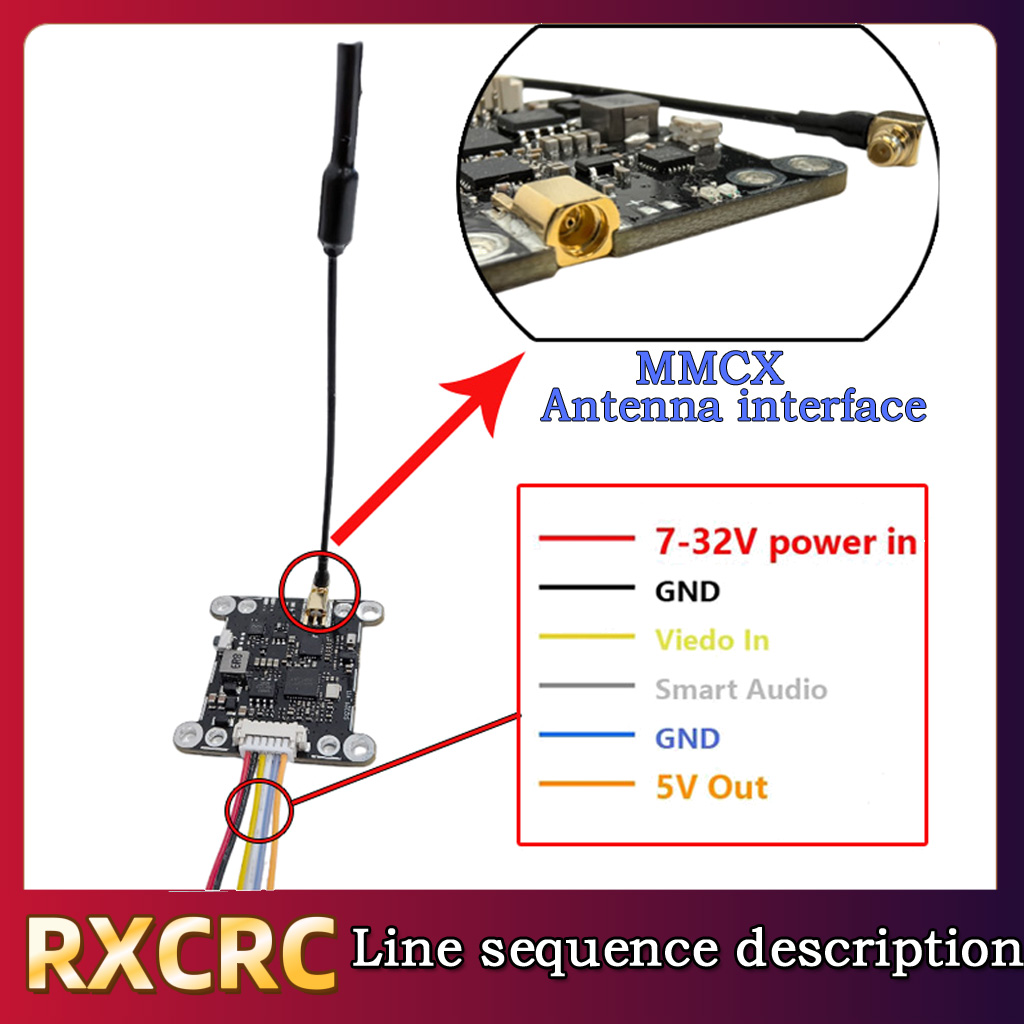 RXCRC 5.8G وحدة 48CH 1.6W VTX  - مراجعة Drone Rc Receiver And Transmitter وسعره