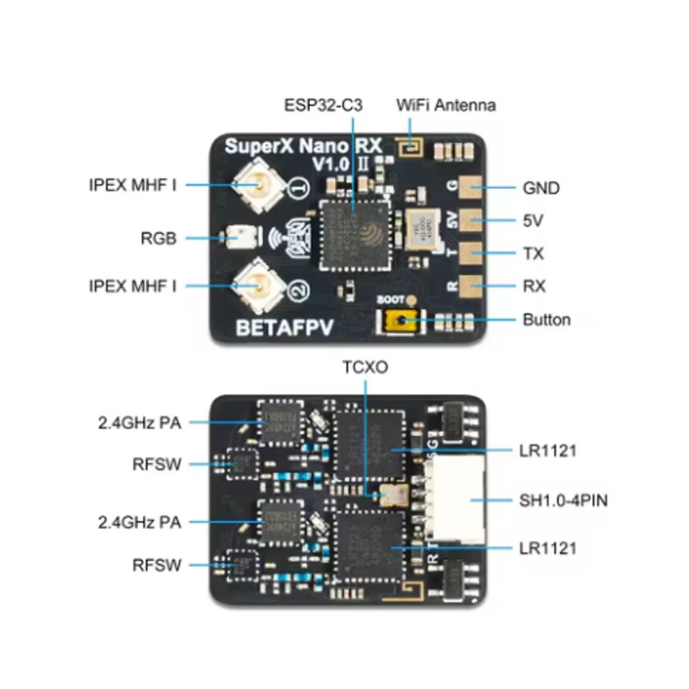 جهاز استقبال BETAFPV SuperX Ge - مراجعة Drone Rc Frequency وسعره