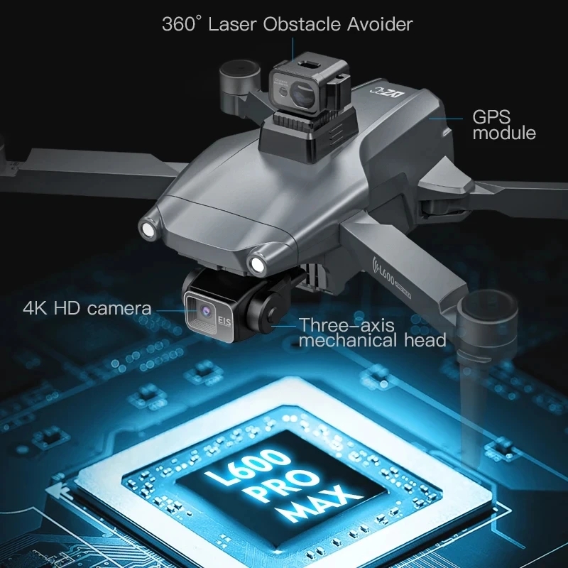 L600 PRO MAX GPS الطائرة بدون  - مراجعة Drone Kf Rc وسعره