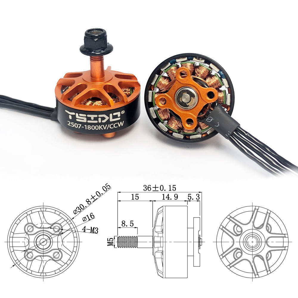 YSIDO 2507 1800KV 3-6S محرك بد - مراجعة Drone Reaper Rc وسعره