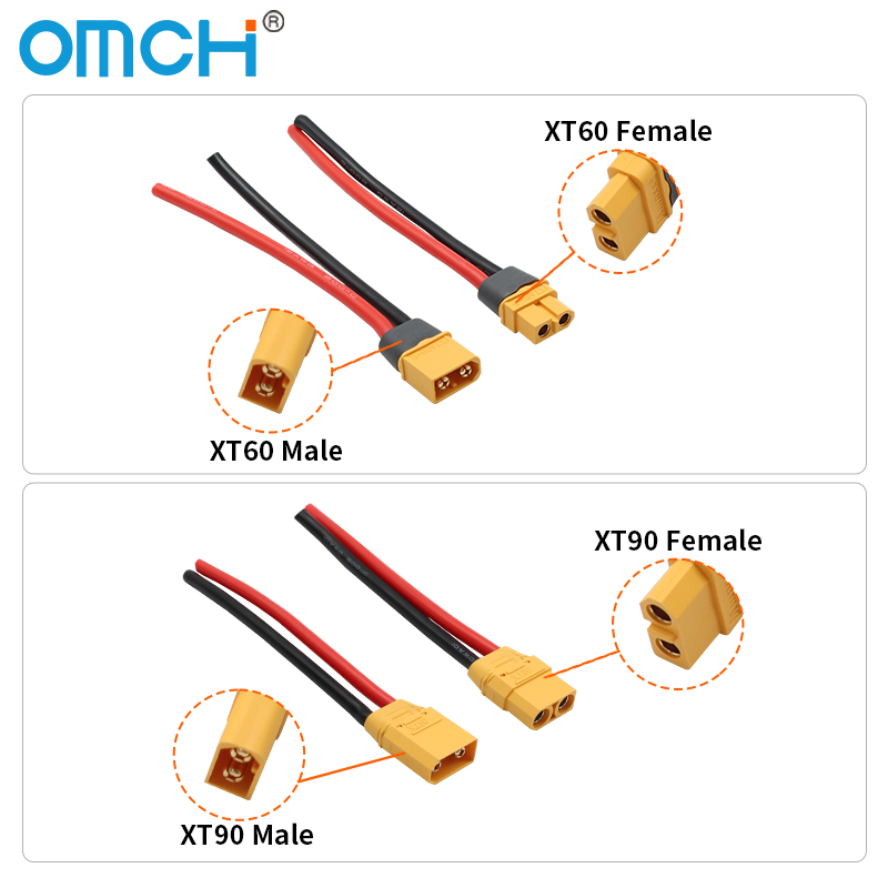موصل بطارية OMCH XT60 12/14AWG - مراجعة Drone Rc Link وسعره