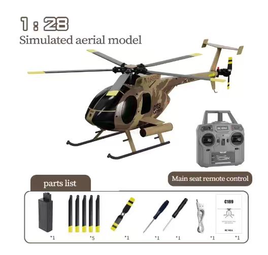 طائرة هليكوبتر C189 MD500 RC ب - مراجعة Rc Helicopter Gyro وسعره