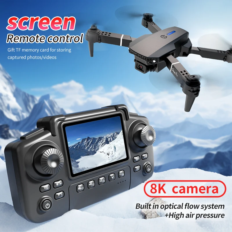 طائرة بدون طيار E88 PRO مع شاش - مراجعة Drone E88 Rc Quadcopter وسعره